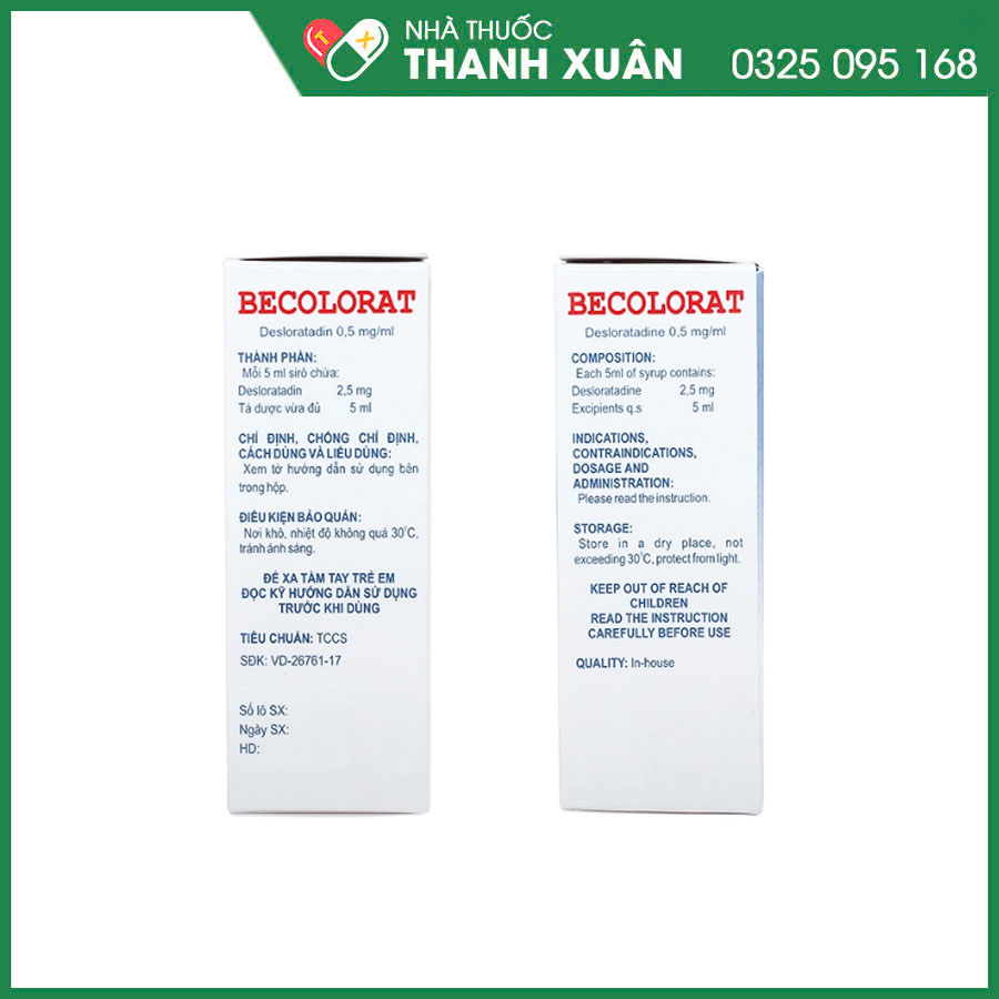 Becolorat 0,5mg/ml thuốc điều trị viêm mũi dị ứng và mề đay